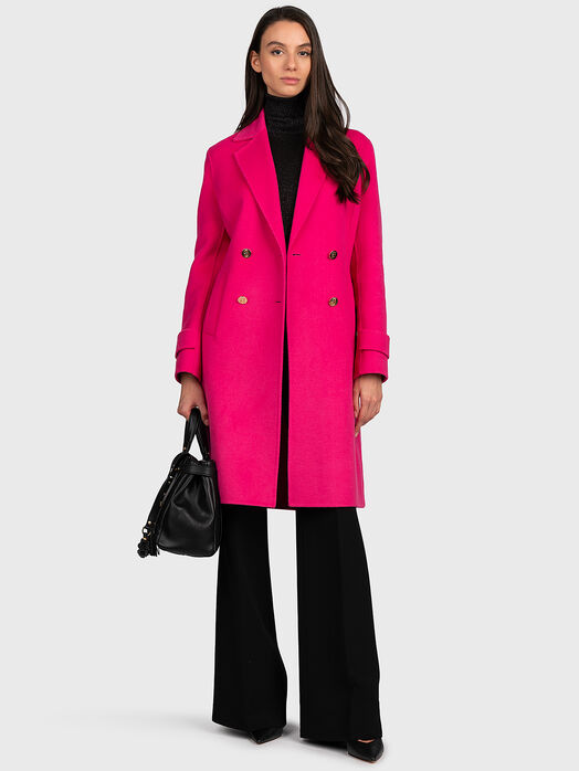 Wool blended coat with belt