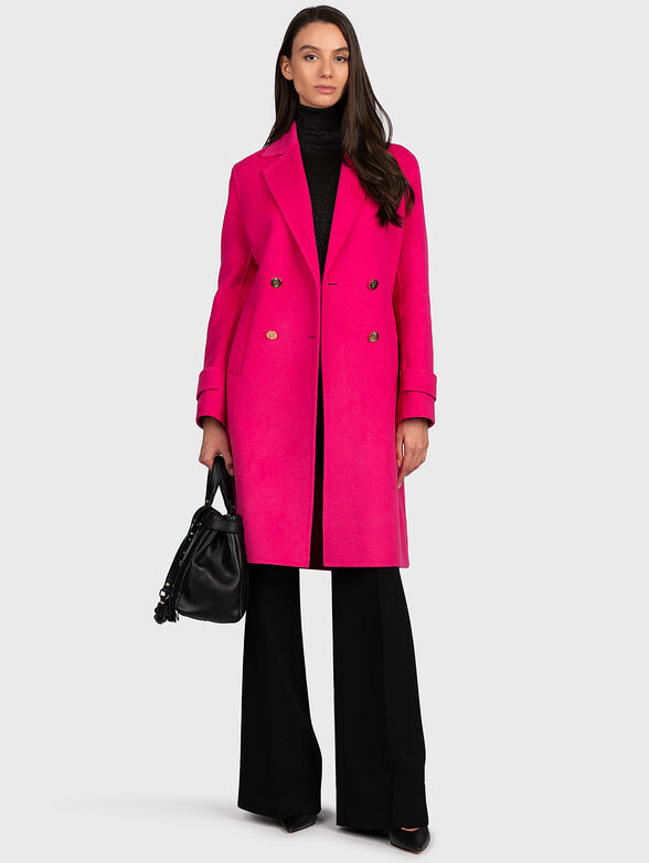 Wool blended coat with belt - 1