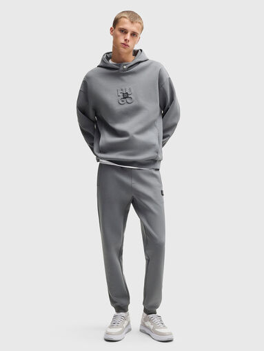 Cotton sports trousers with logo - 5
