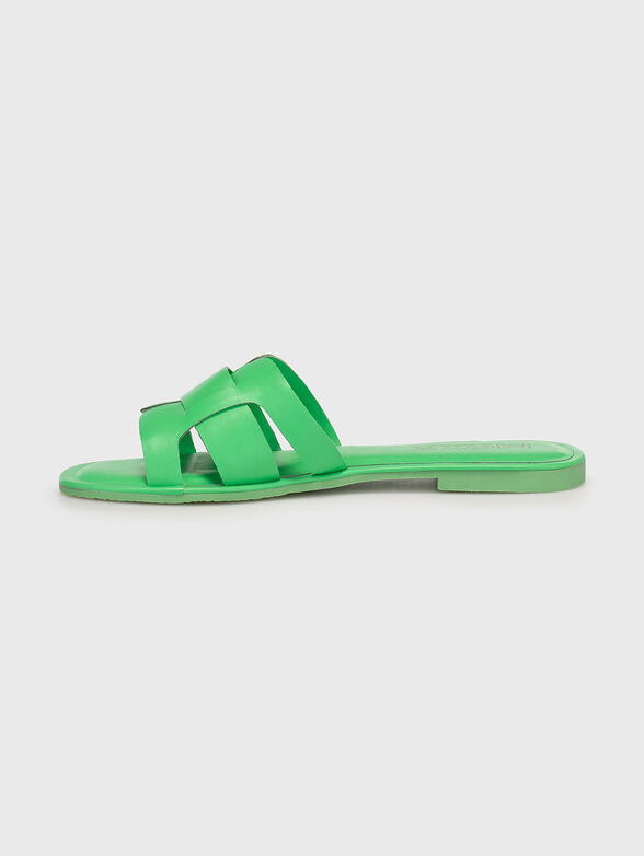 JACEY leather slippers in black - 4