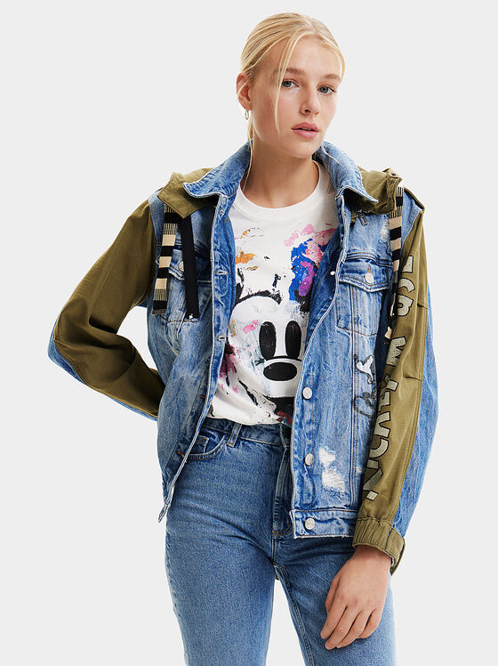 MICKEY denim jacket with accent back - 1