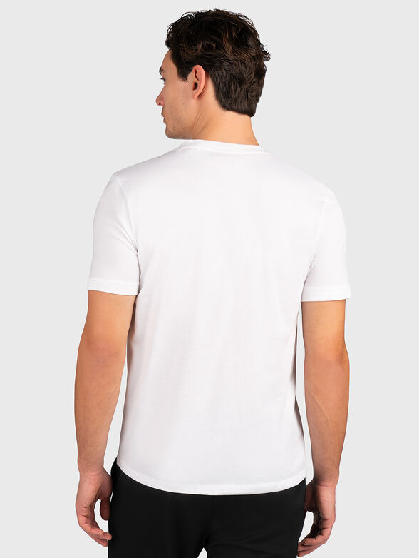 Black cotton T-shirt with contrasting logo - 3