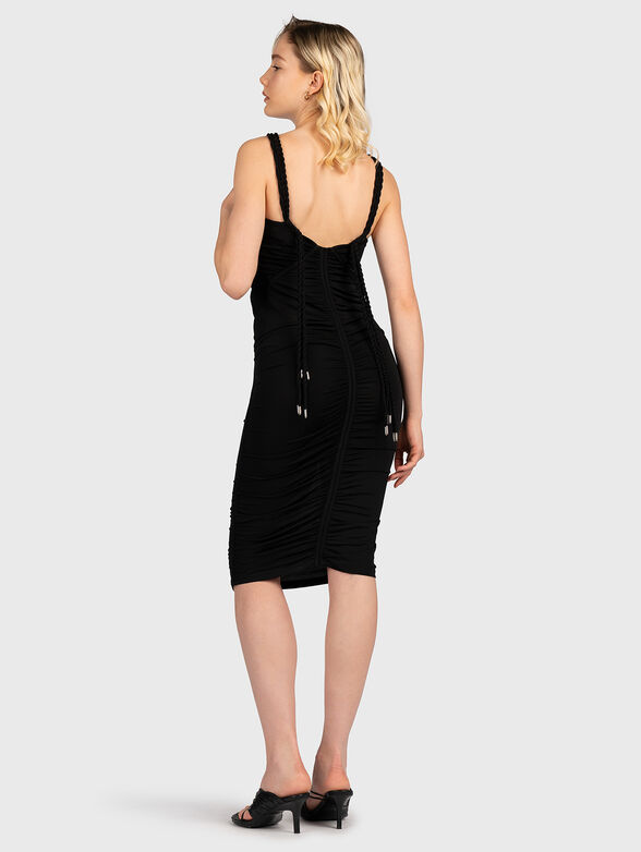 Black dress with braided straps - 2