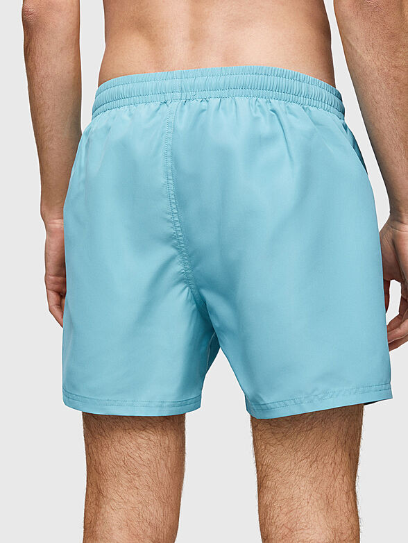  FINNICK black beach shorts with contrast logo  - 2