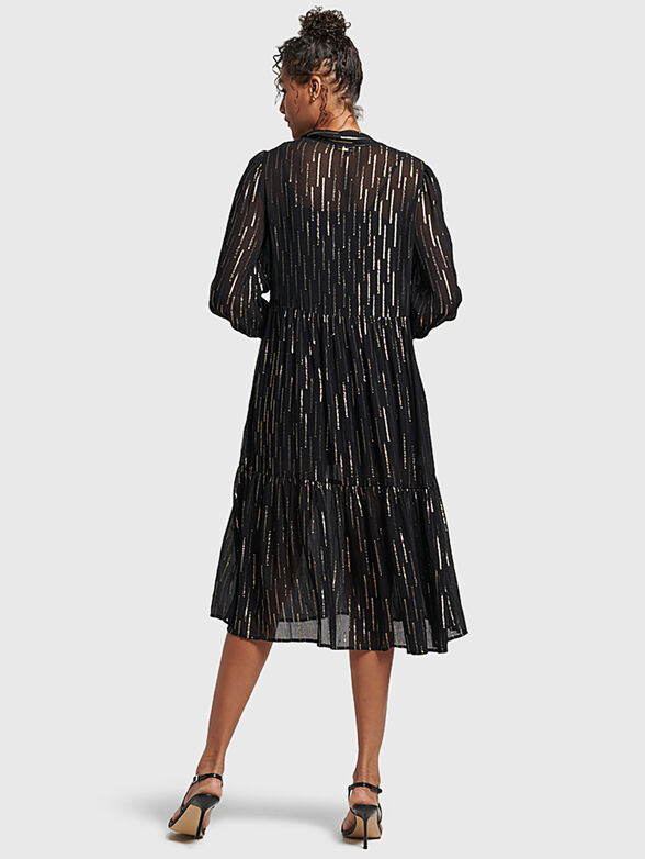 Black dress with golden threads - 2
