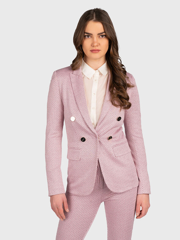 Pink jacket with gold buttons - 1