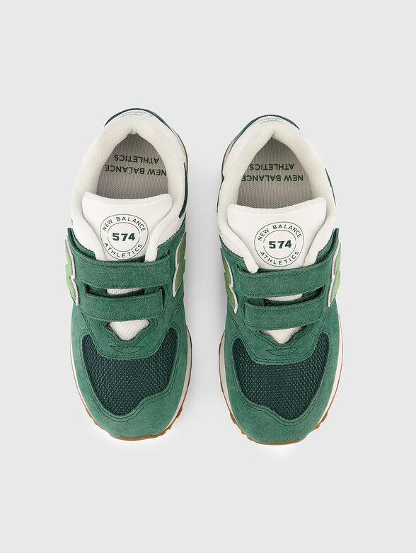 574 green sports shoes with velcro fastening - 6