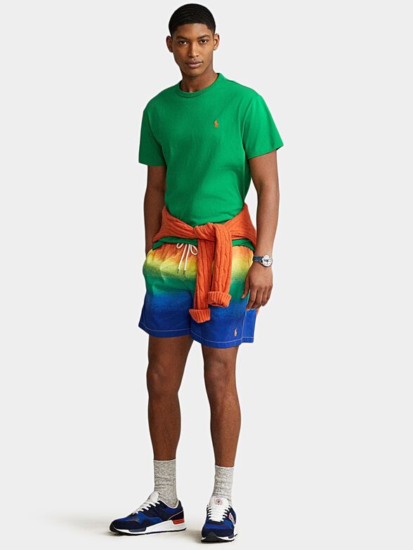 Green cotton T-shirt  - 4