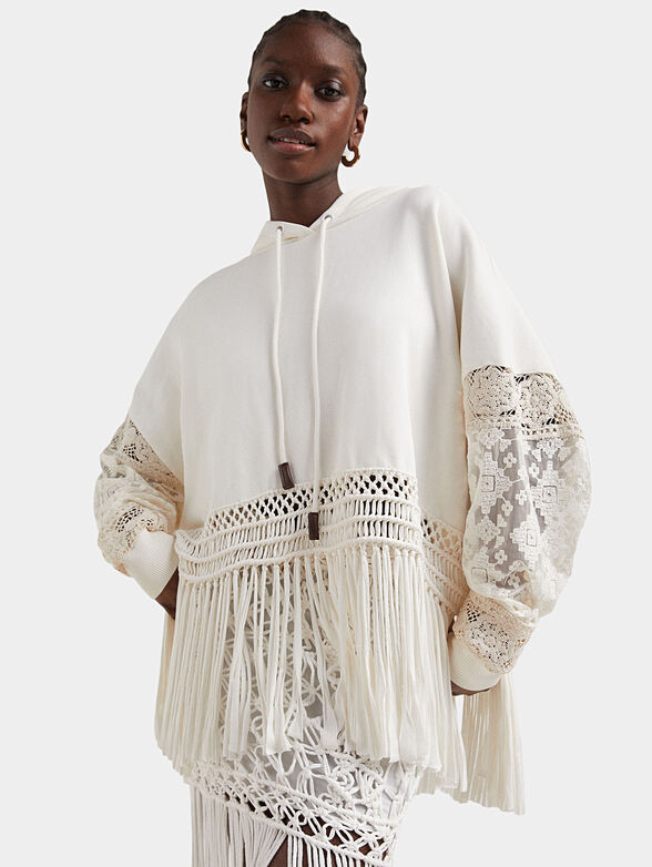 Sweatshirt with fringes - 1