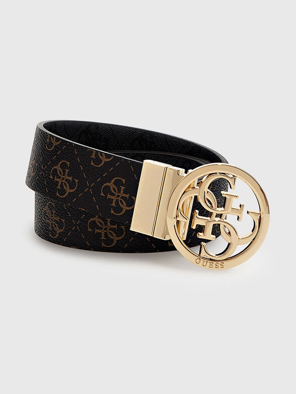 Black belt with logo buckle - 1