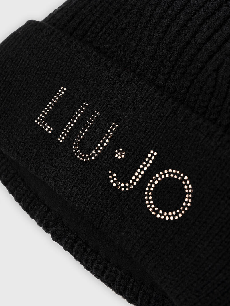 Wool blend hat with logo detail - 3
