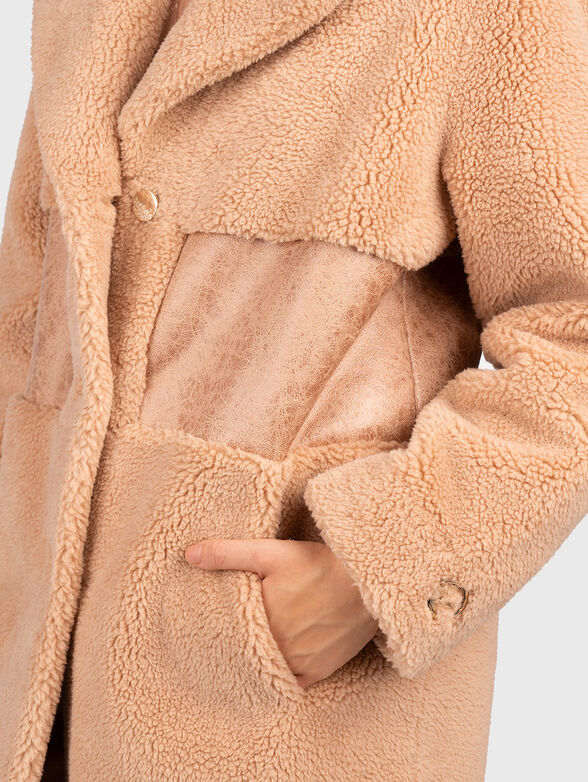 Double-face coat in beige color - 6