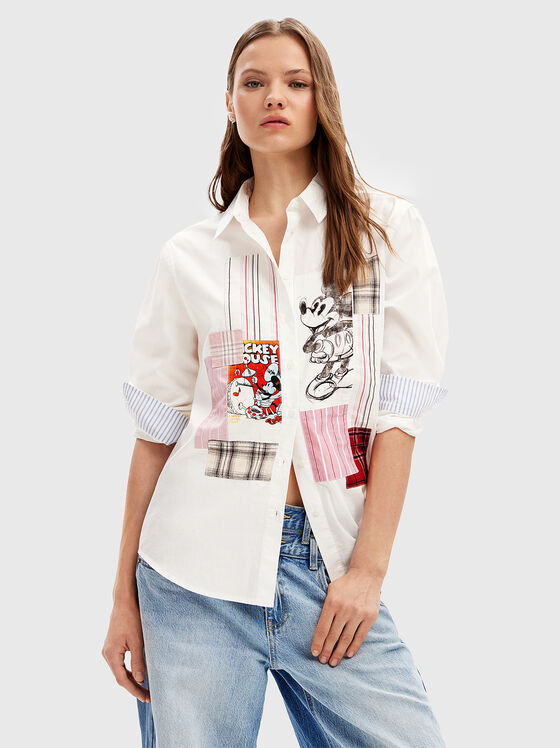 Patchwork Mickey Mouse shirt - 1