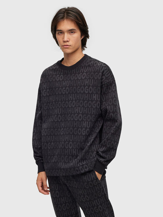 Oversized sweatshirt with monogram logo print - 1