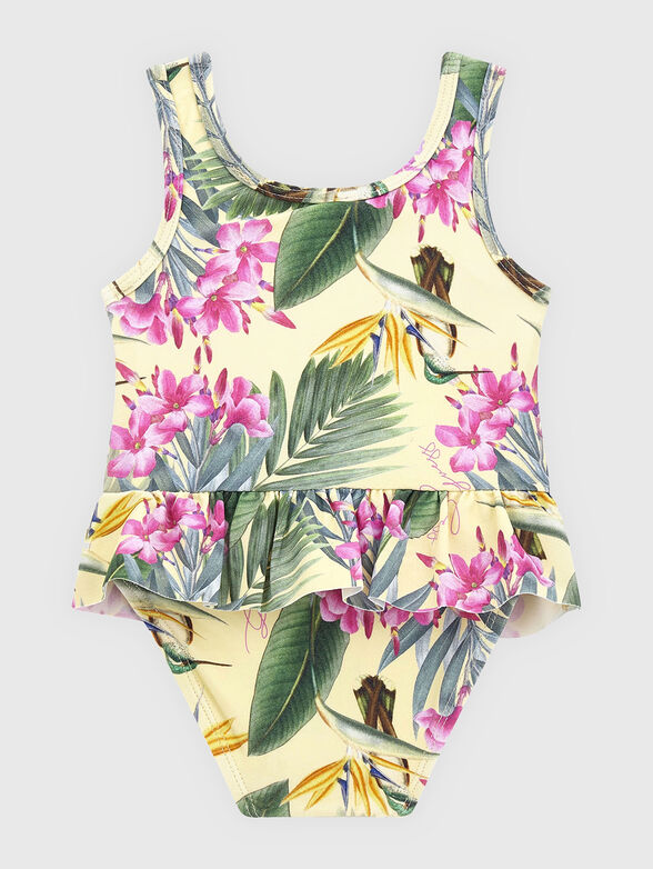 Tropical print one piece swimsuit - 2