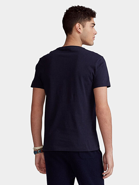 Cotton T-shirt with V-neck - 4
