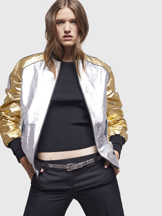 Bomber jacket with metallic effect - 1