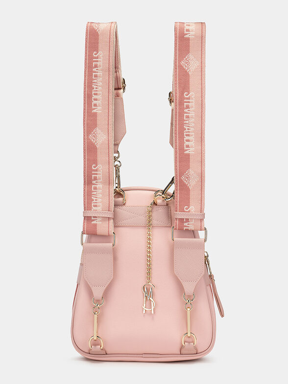 BTEMPO pink backpack with metal logo detail - 2