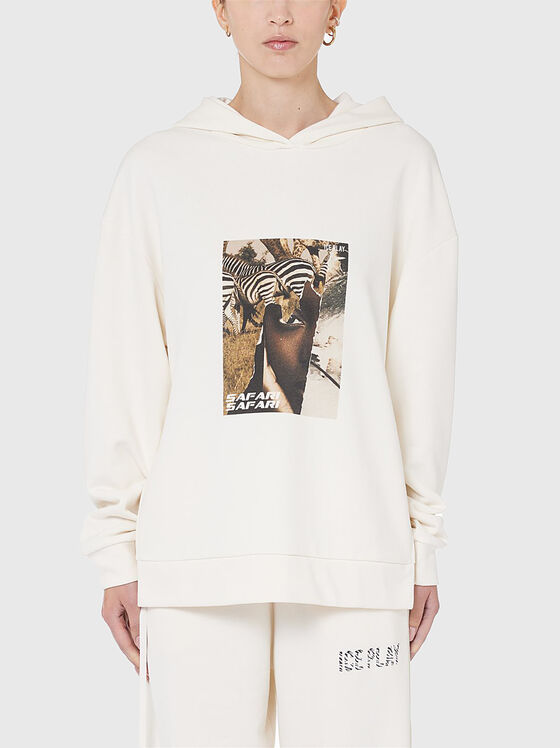Loose fit sweatshirt with print  - 1