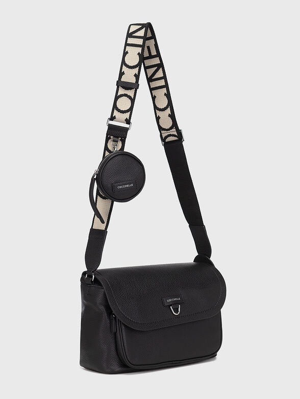 Black crossbody bag with metal detail - 2