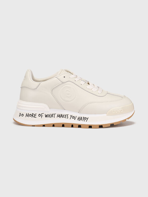 AMAZING 02 leather sneakers with inscription - 1