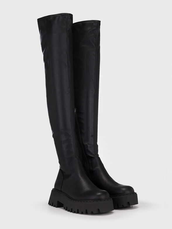 Black eco leather boots - 3