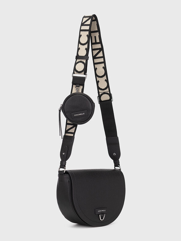 Black crossbody bag with small purse - 2