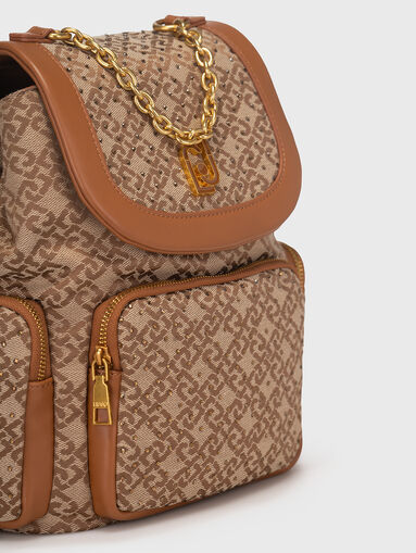 Backpack with monogram print - 4