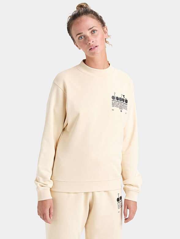 MANIFESTO cotton beige sweatshirt - 1