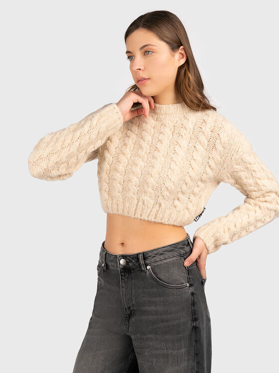 Short knitted sweater  - 1