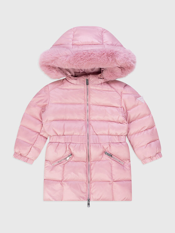 Real down hooded jacket - 1