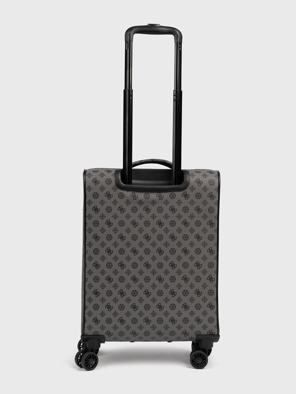 Monogram logo effect suitcase in black  - 2