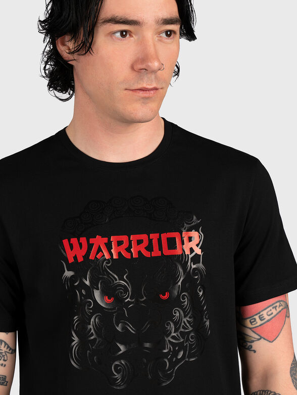 TS097 black T-shirt with print - 4