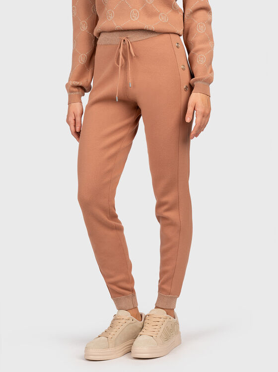 Viscose blend sports trousers - 1