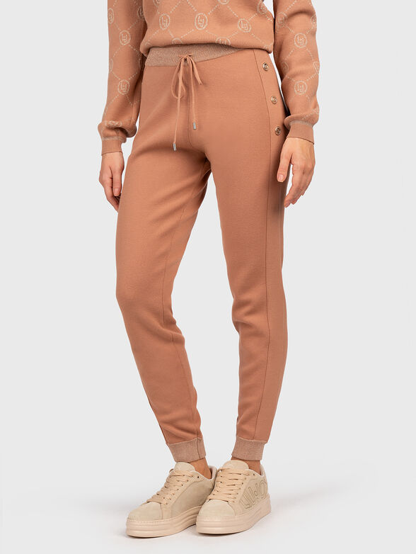 Viscose blend sports trousers - 1