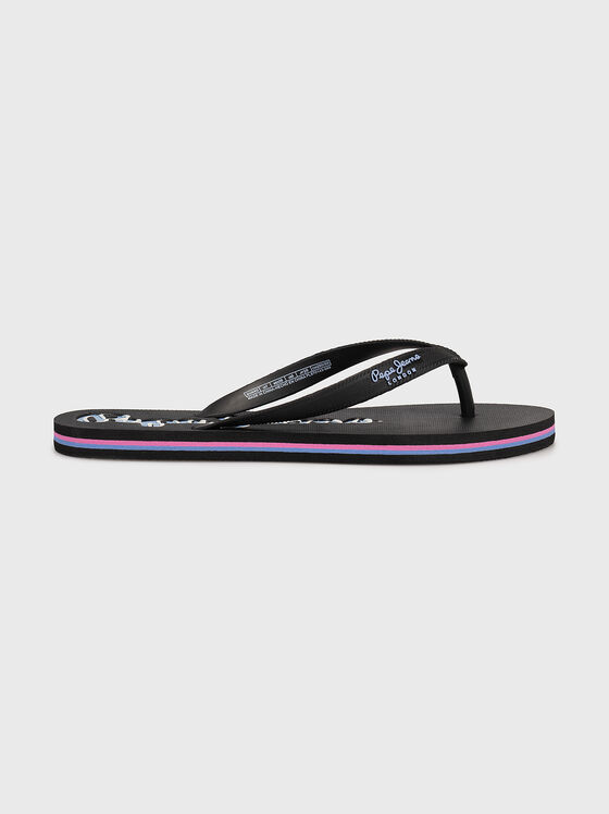 BAY BEACH black slippers  - 1