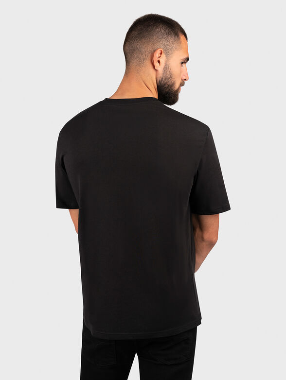 Black T-shirt with contrast logo - 3