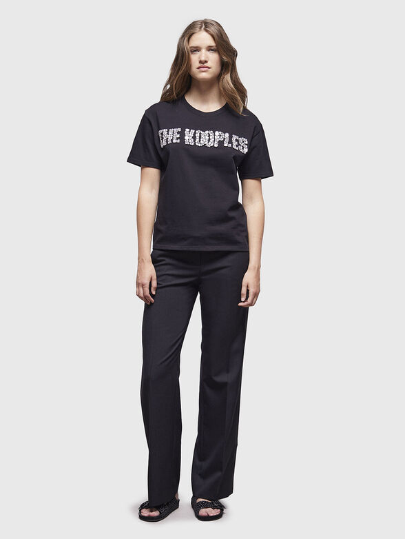 T-shirt with logo of rhinestones - 2