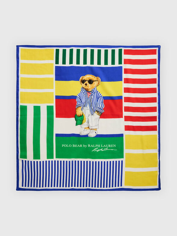 Polo Bear striped square scarf - 2