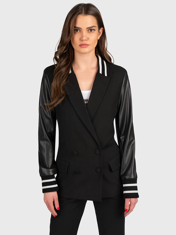 FRANCES black double-breasted blazer - 1
