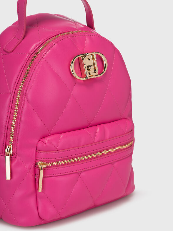 Black quilted backpack - 3