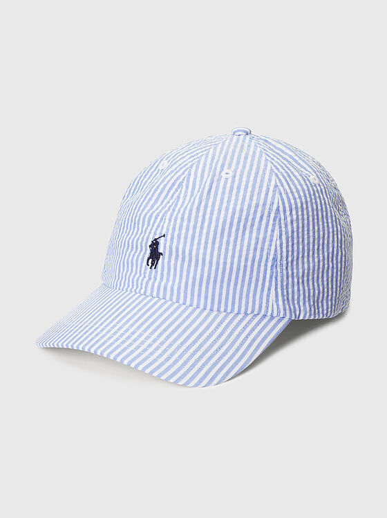 Striped hat with logo embroidery - 1