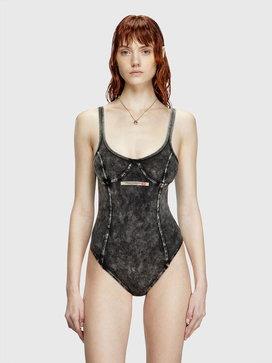 CAMI-DNM bodysuit with washed effect - 1