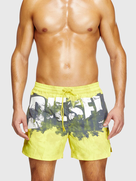 Pantaloni scurți de plajă KEN-37-D cu logo imprimat - 1