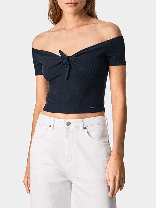 BETH top with boat neckline