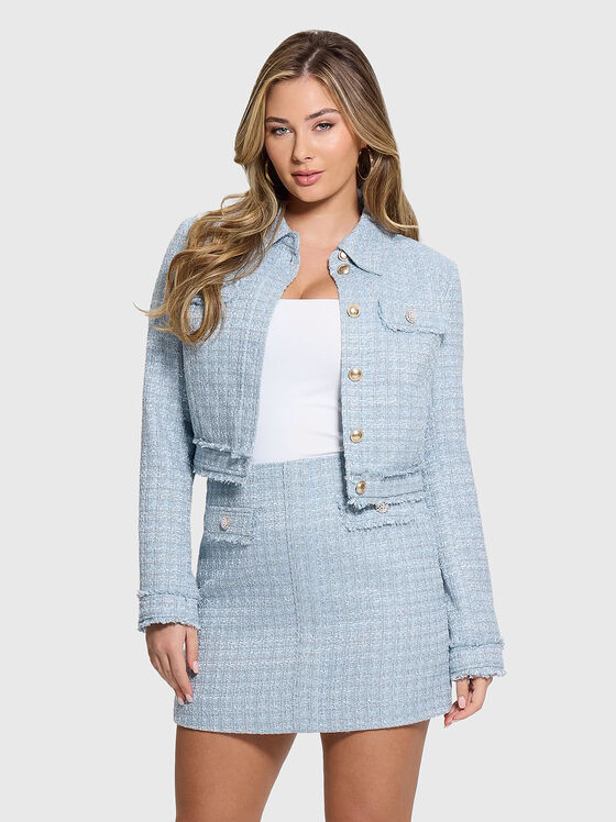 Sacou din tweed cu croială scurtă - 1