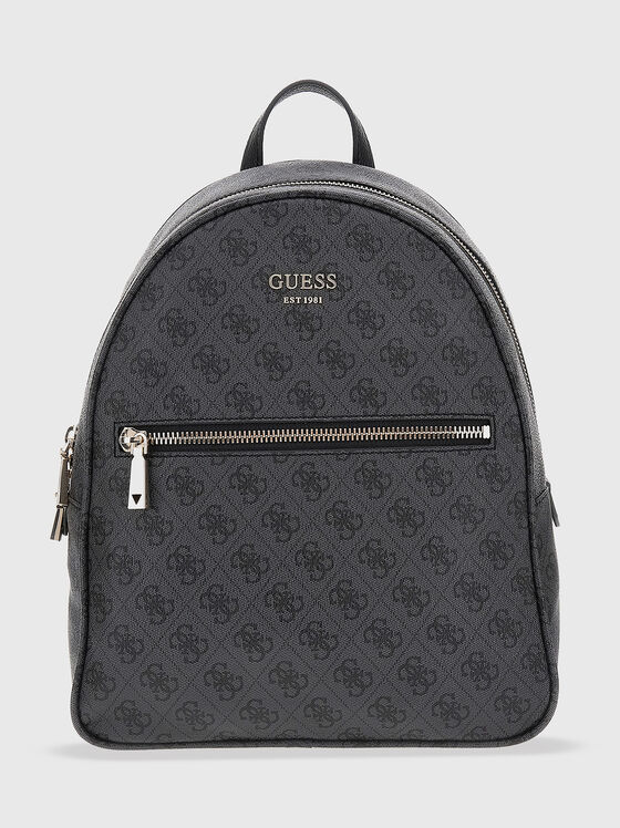 Black backpack with accent logo  - 1