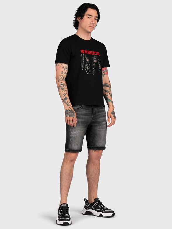 TS097 black T-shirt with print - 6