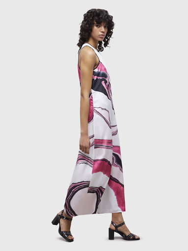 Long dress with contrasting print - 3