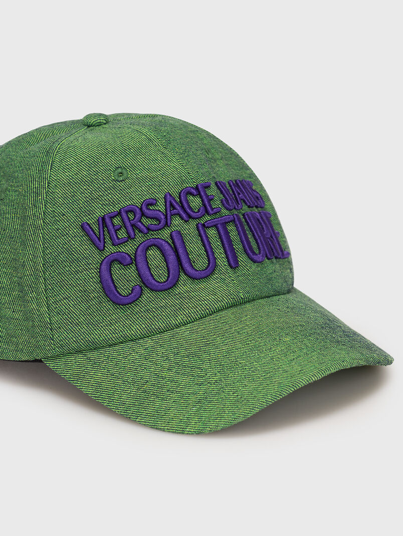 Green hat with logo embroidery - 3